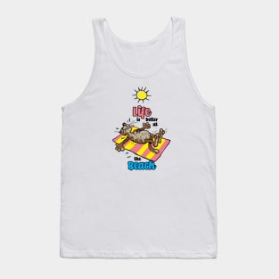 Summer Tiger, Life is Better at the Beach Tank Top